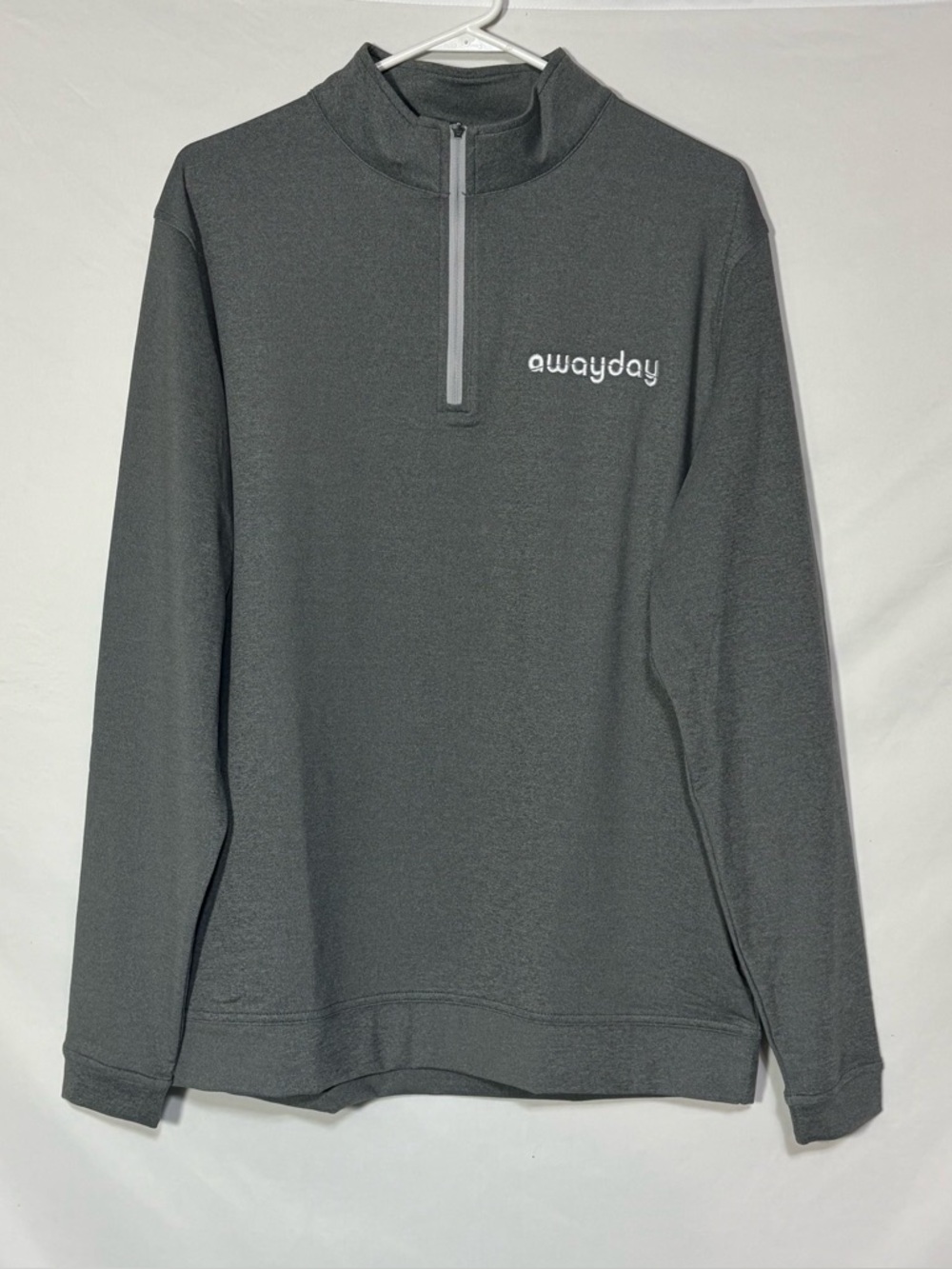 Peter Millar Smoke Gray Quarter Zip Pullover ME0EK40B Size L